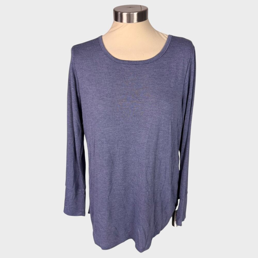 RBX Active Large Blue Long Sleeve Womens Open Back Shirt NEW NWT